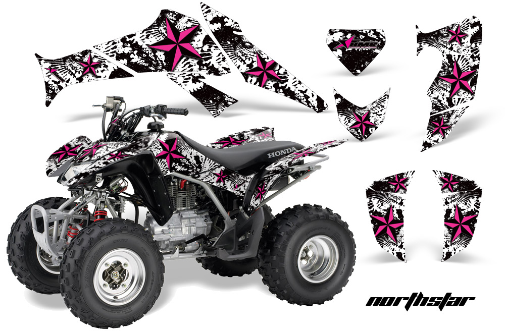 Honda TRX250 05-09 Graphics Northstar PINK WHITEBG JPG